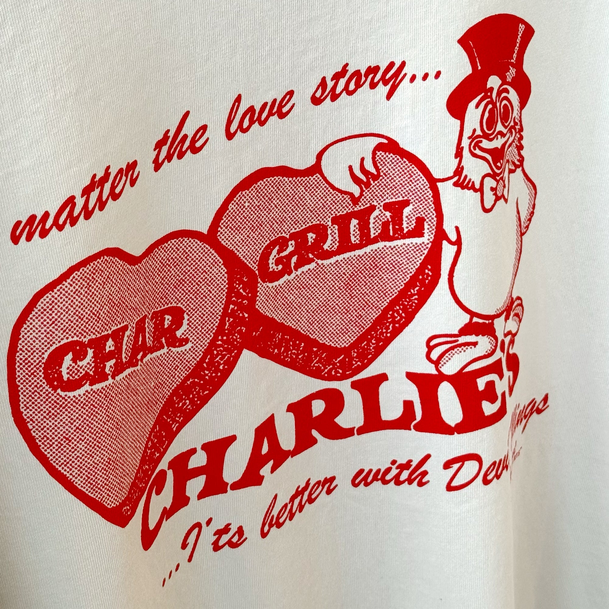 Chargrill Charlie’s x Breakfast Shirts Mostly Love for Devil Wings Tee